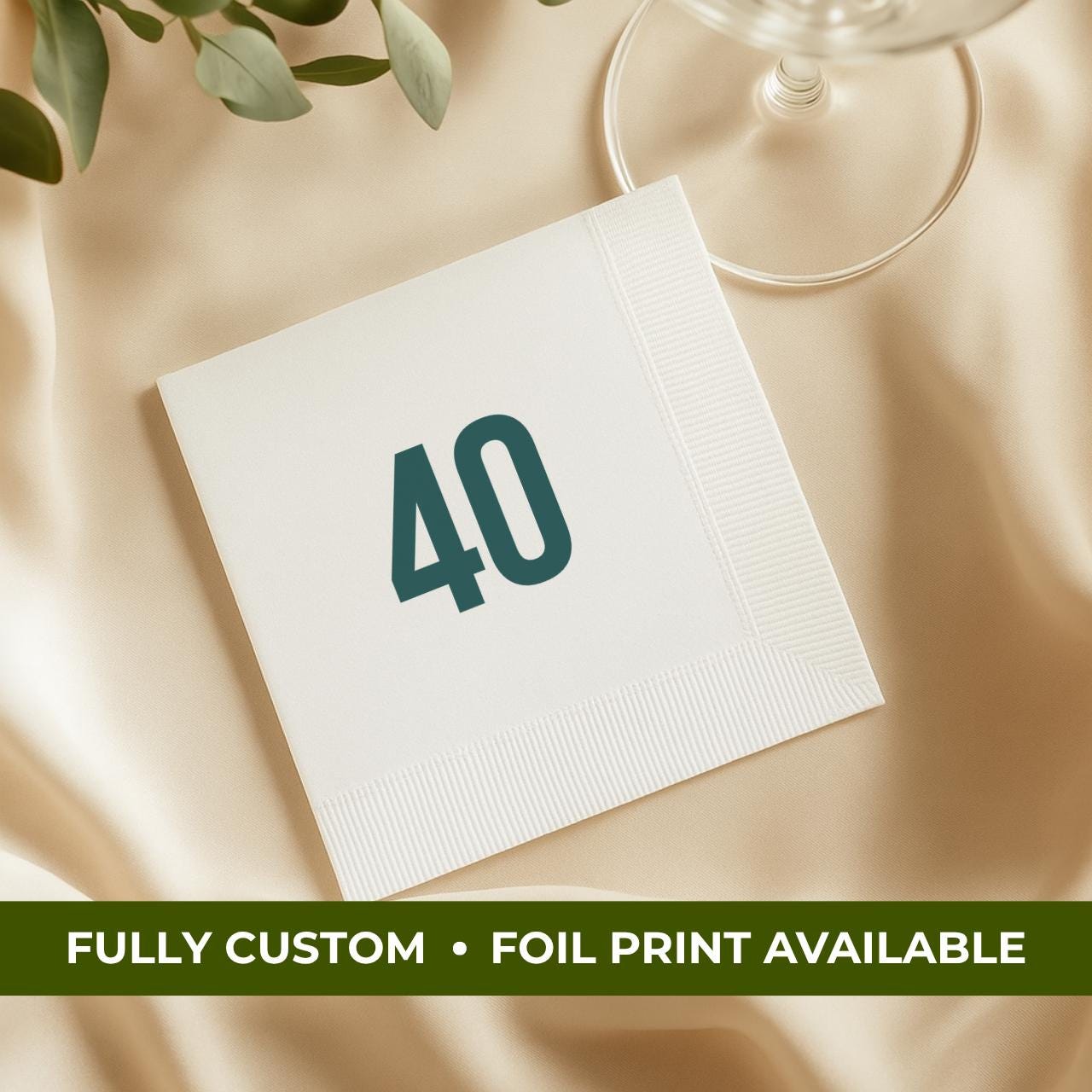 Personalized 40th Birthday Napkins