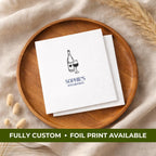Your Name With Wine | Personalized 40th Birthday Napkins