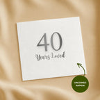 40 Years Loved | Personalized 40th Birthday Napkins
