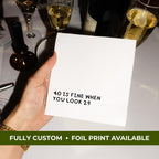 40 Is Fine When You Look 29 | 40th Birthday Napkins