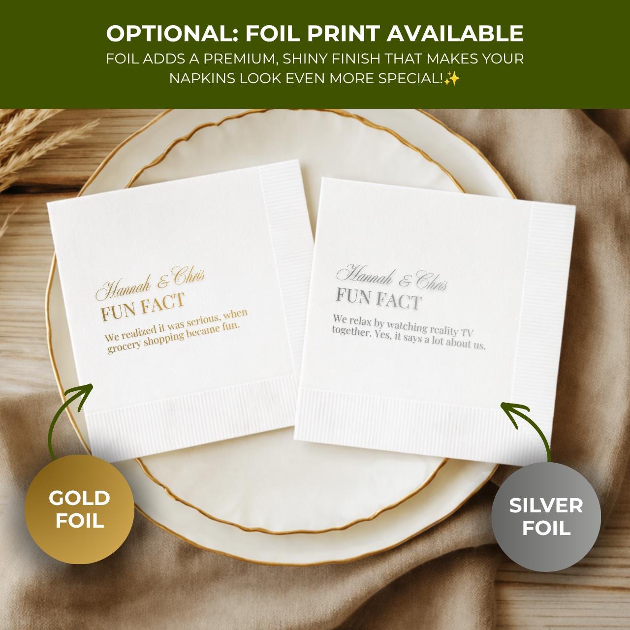 Your Design Here | Custom Personalized Napkins