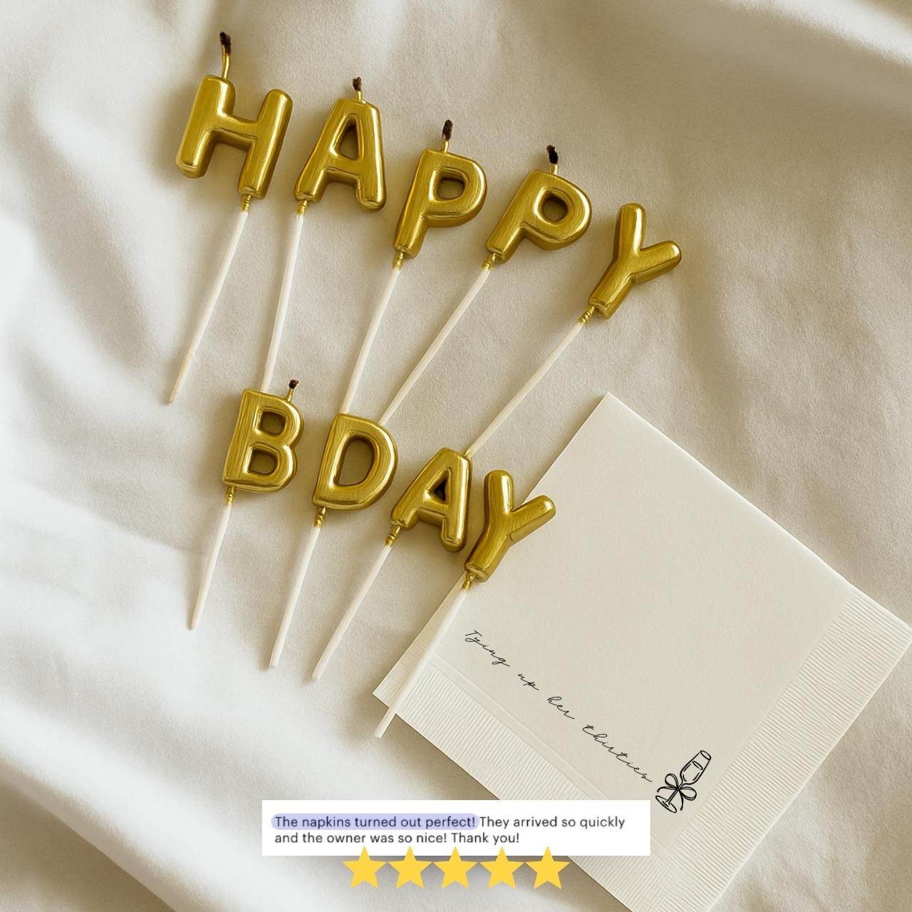 Tying Up Her Thirties | Personalized 40th Birthday Napkins