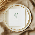 Just Married Carry napkin design for a wedding