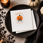 Custom pumpkin napkins printed in the USA, pumpkin bow design