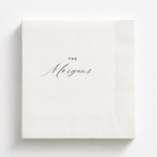 The Family Name wedding napkin printed with the family name