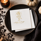 Custom Halloween birthday napkins printed in the USA, Witches Dont Age design