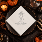 Personalized Halloween birthday napkins with the Witches Dont Age design, in cocktail, luncheon and guest towel sizes